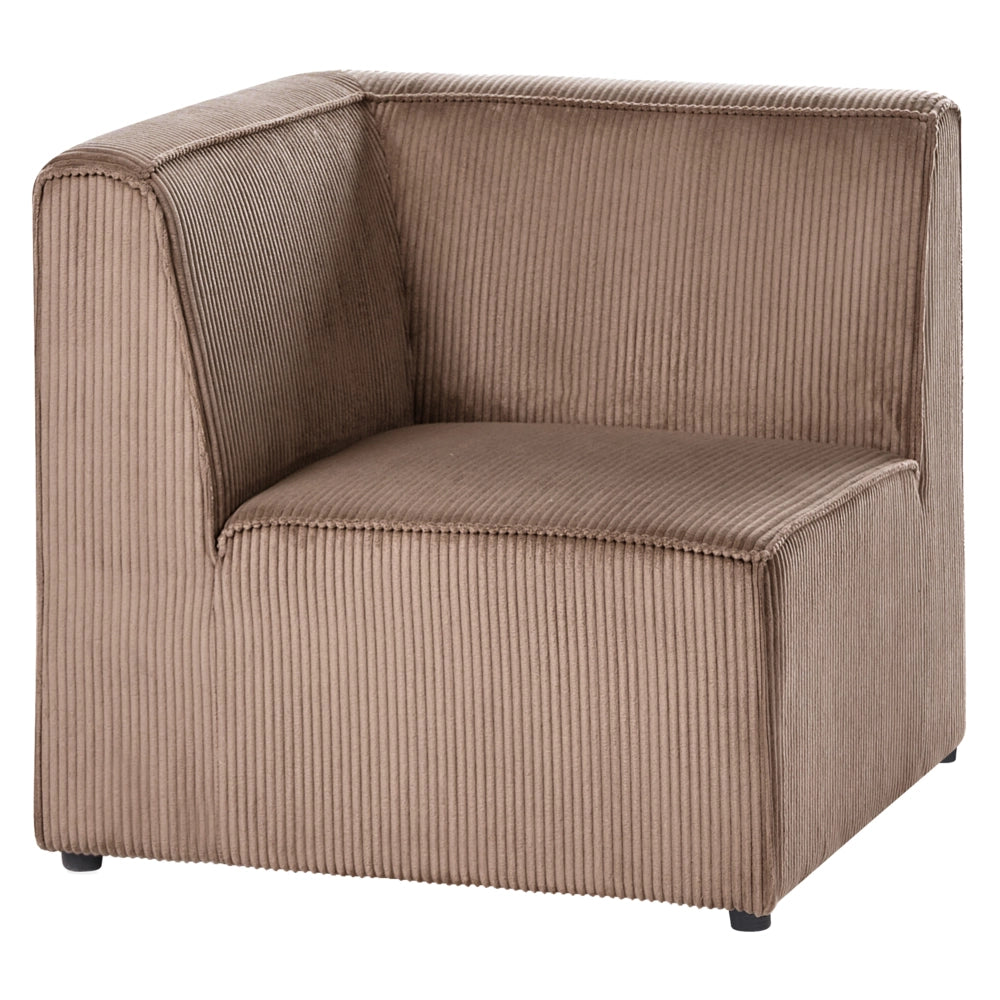 Divano modulare in Velluto a coste beige stile classico soggiorno