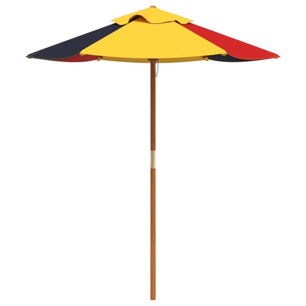 Tavolo Picnic per 4 Bambini con Ombrellone Rotondo Legno Abete 3281621