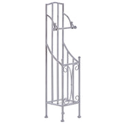 Porta rotoli di carta igienica in metallo 68 cm grigio stile vintage retrò