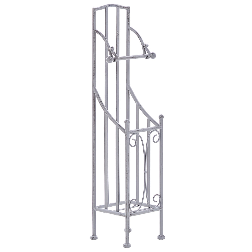 Porta rotoli di carta igienica in metallo 68 cm grigio stile vintage retrò