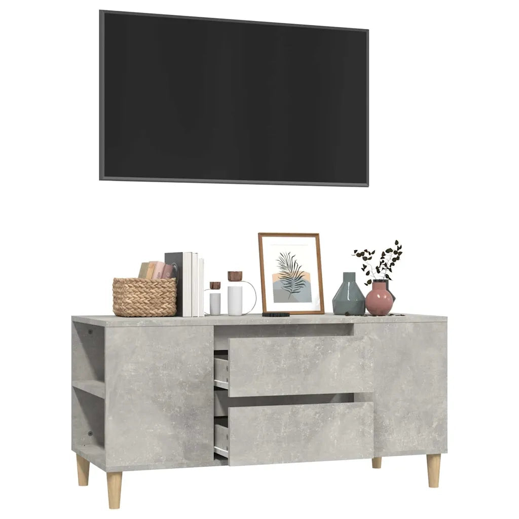 Mobile per TV Grigio Cemento 102x44,5x50 cm Legno Multistrato cod mxl 26866