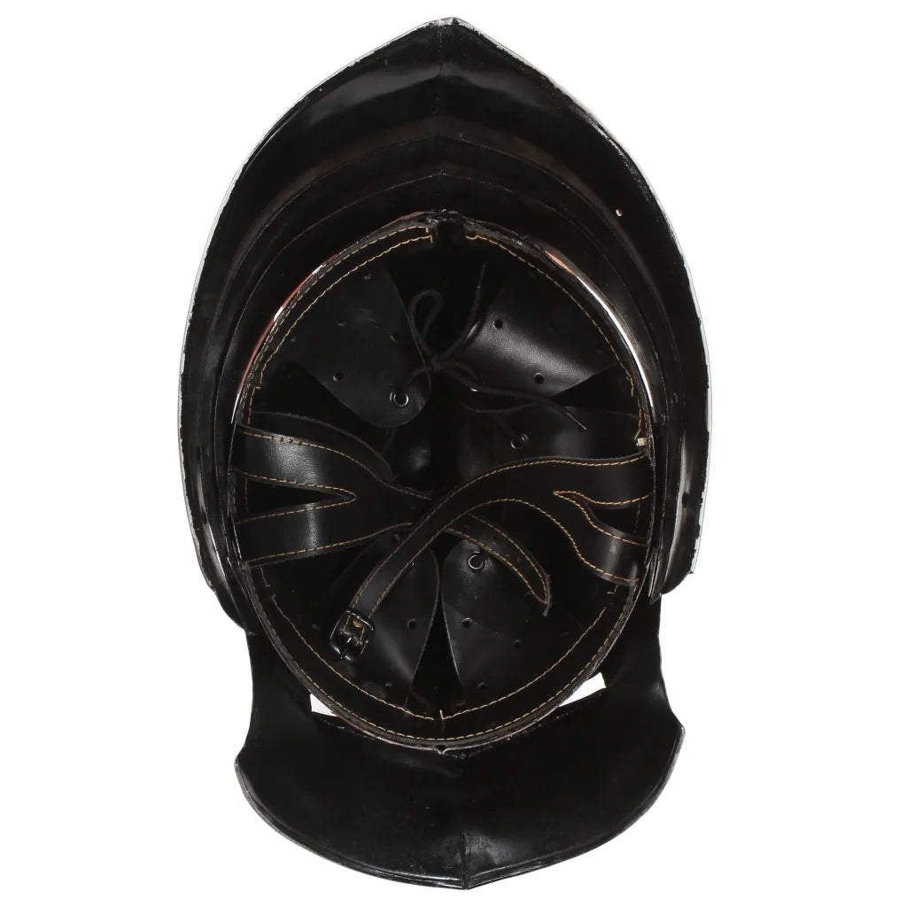 Elmo da Cavaliere Medievale Antico LARP in Acciaio Argento 286214