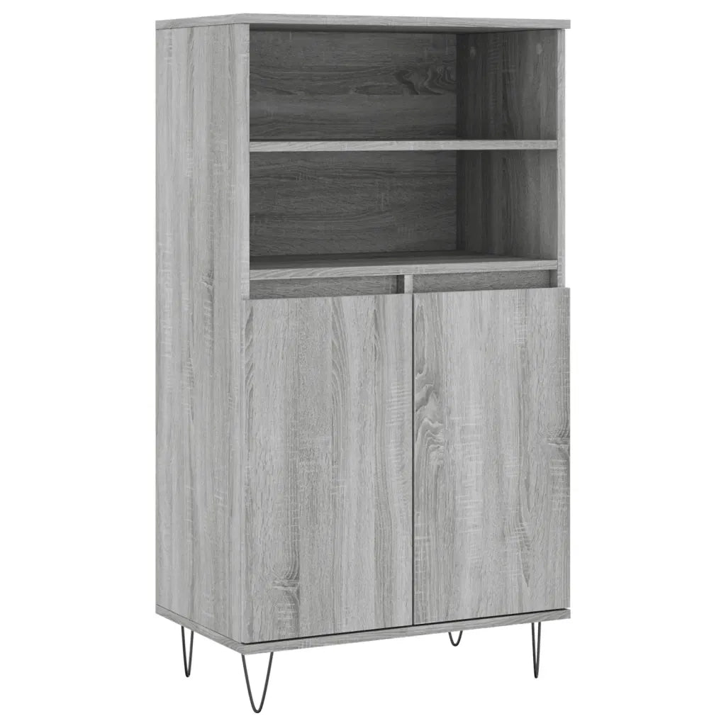 Credenza | Madia | Buffet da pranzo | Armadio da pranzo Grigio Sonoma 60x36x110 cm in Legno Multistrato