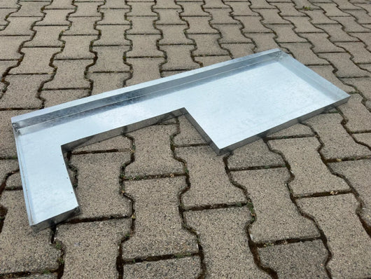 Vasca singola in zinco per conigliera 10276 sopra