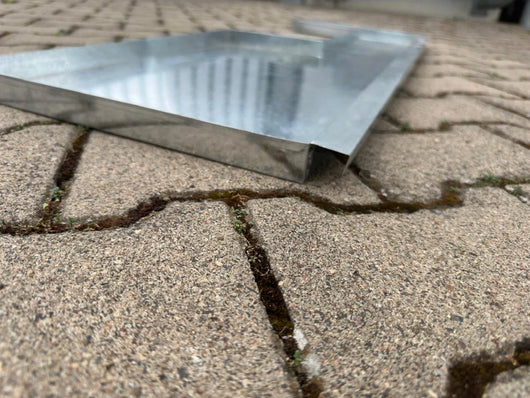 Vasca singola in zinco per conigliera 10276 sopra