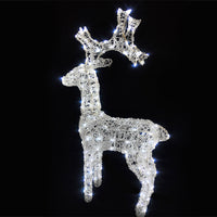 Renna Luminosa Natalizia Esterno 82 cm Decorazione Addobbo Natale Bianco Freddo