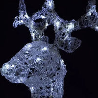 Renna Luminosa Natalizia Esterno 82 cm Decorazione Addobbo Natale Bianco Freddo