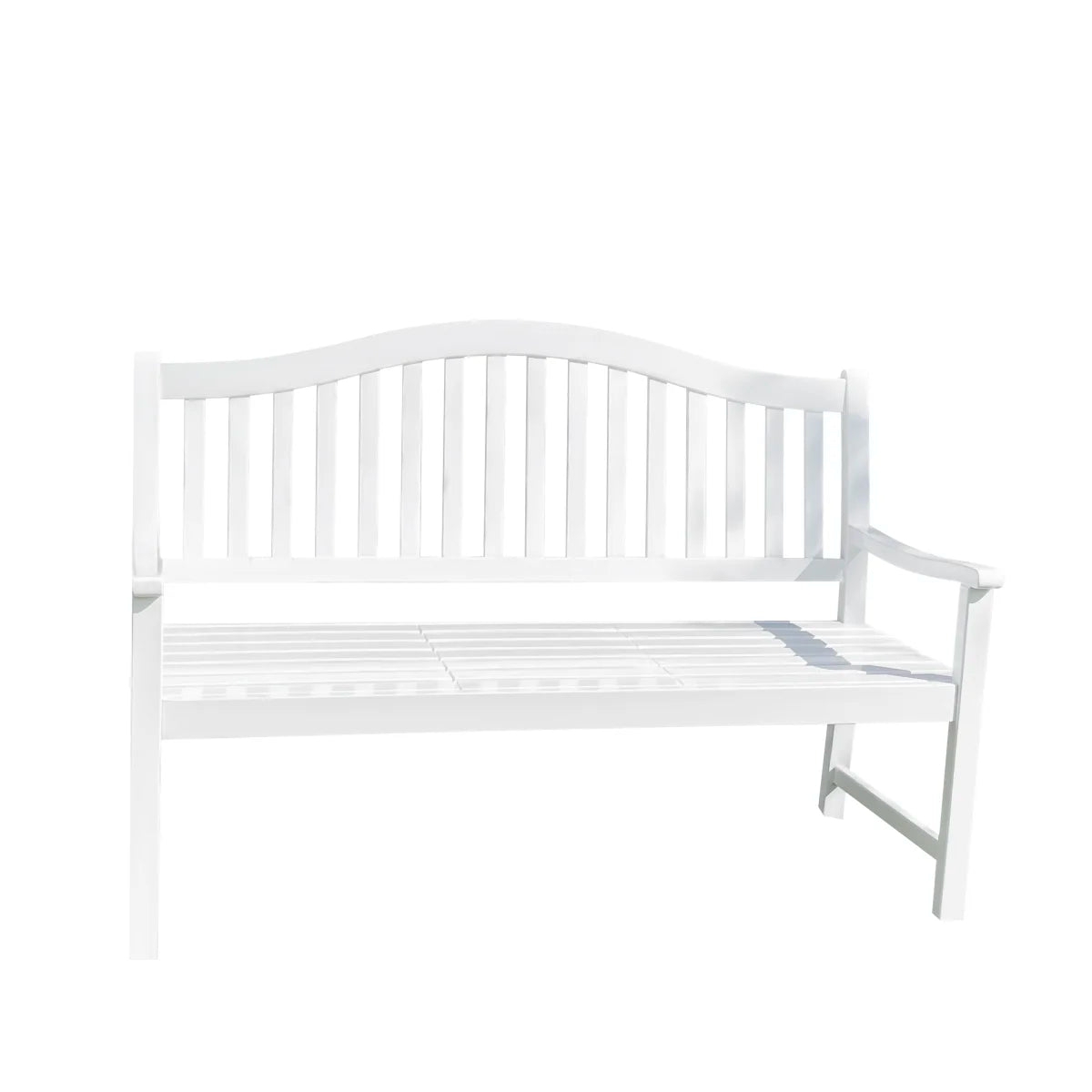 Panca da giardino, panca in legno, bianca, panca con tavolo