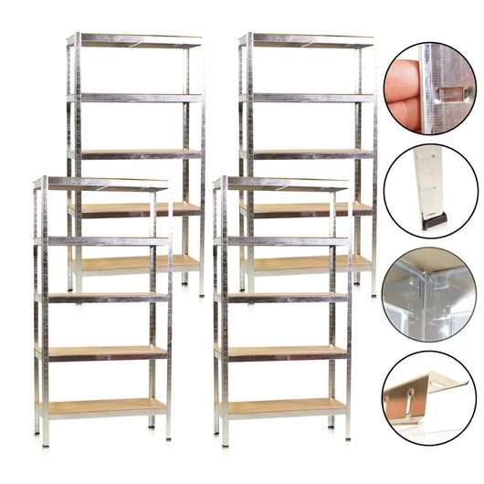 SET 4 ripiani resistenti 90 x 40 x 180 cm, base in MDF