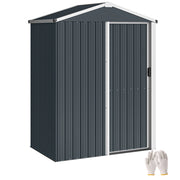 Casetta da Giardino in Acciaio con Porta Scorrevole ¨C Zephmum ¨C Grigio