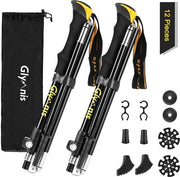 Stecchi da camminata Stecchi da trekking Stecchi da camminata in alluminio 7075 flessibile 110-130cm con chiusura a vite e 4 paia di cuscinetti in gomma per trekking