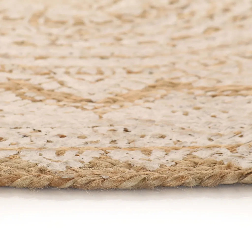 Tappeto del soggiorno | Tappeto in Juta Intrecciata con Stampa 150 cm Rotondo