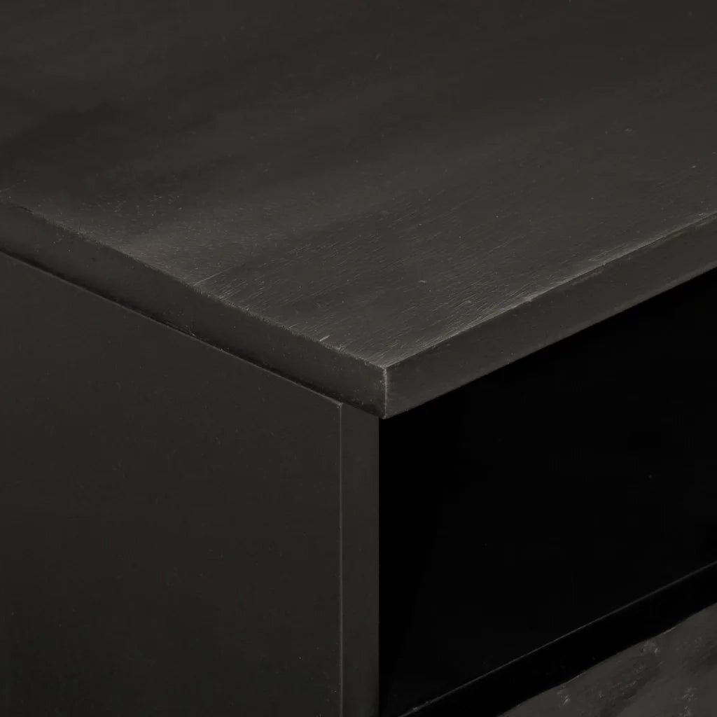 Tavolino da salotto | Tavolino da caff¨¨ | Tavolino da Soggiorno Nero 80x54x40 cm in Legno Massello di Mango
