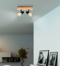 Spot Minimal Townshend 3 Legno Marrone 2 Luci E27 60W