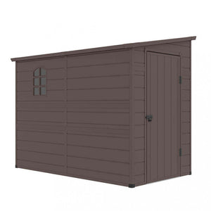 Casetta Box da Giardino Hause 143x247x194 h cm in Plastica Marrone