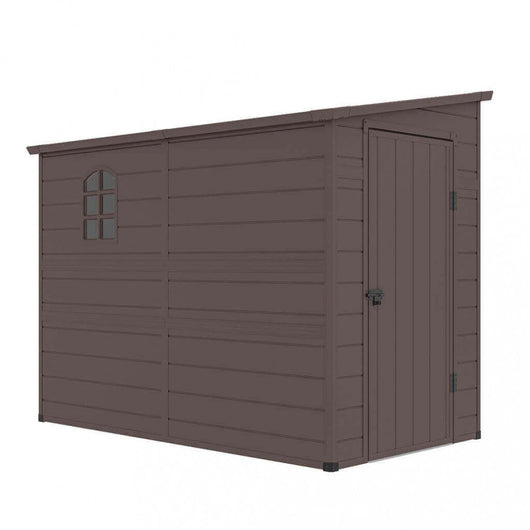 Casetta Box da Giardino Hause 143x247x194 h cm in Plastica Marrone