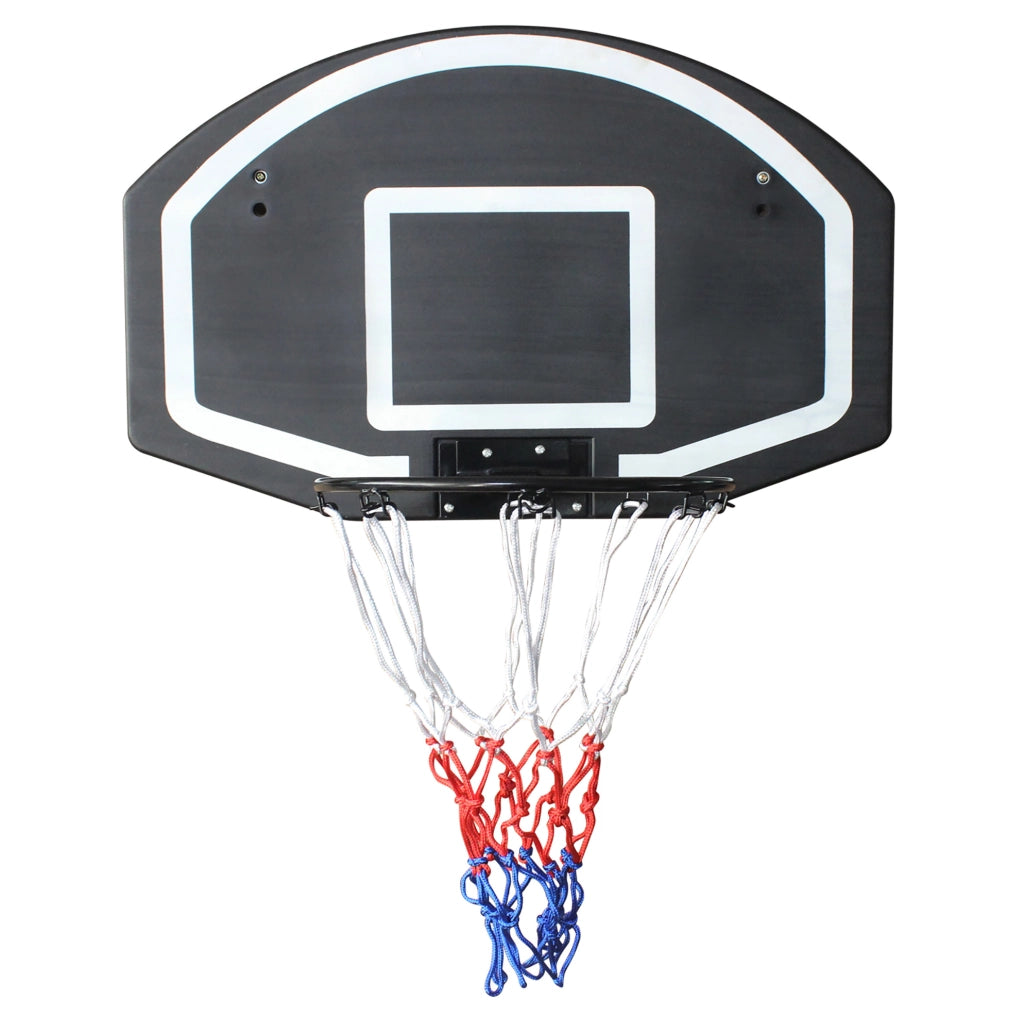 Canestro da basket da parete ULEVR con tabellone 72,39x45,72 cm e anello da 30 cm, nero