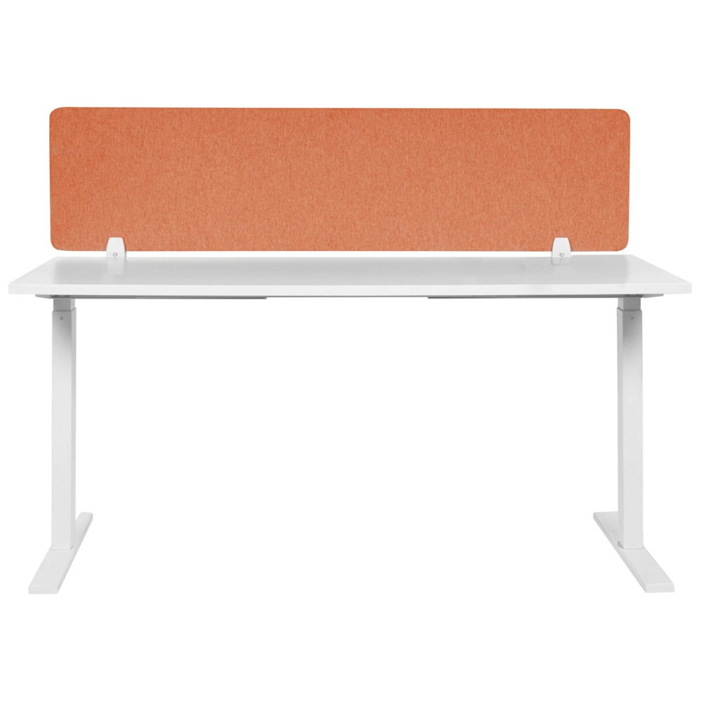 Pannello Divisorio Fonoassorbente per scrivania in PET rosso chiaro 160 x 40 cm tavolo ufficio