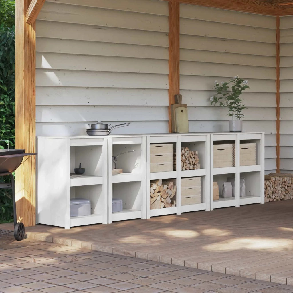 Mobile da cucina da esterno MEPPEL 4 pz Bianco 3443810