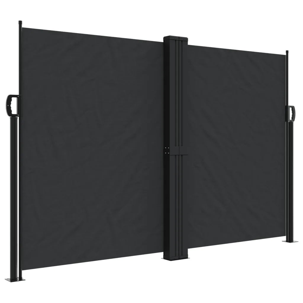 Tenda da Sole Laterale Retrattile Nera 160x1000 cm 4004729