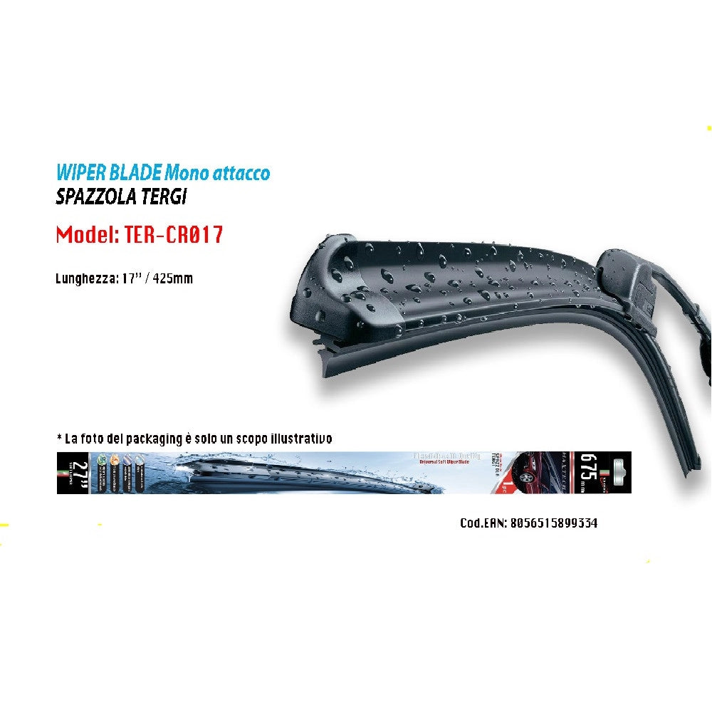 Trade Shop - Tergicristallo Morbido Spazzola Maxtech Auto Ricambio Da 17" Ter-cr017 -