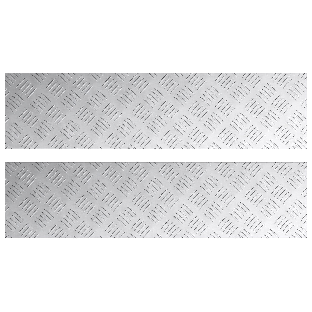 Piastre in Alluminio 2 pz Antiscivolo 80x20 cm