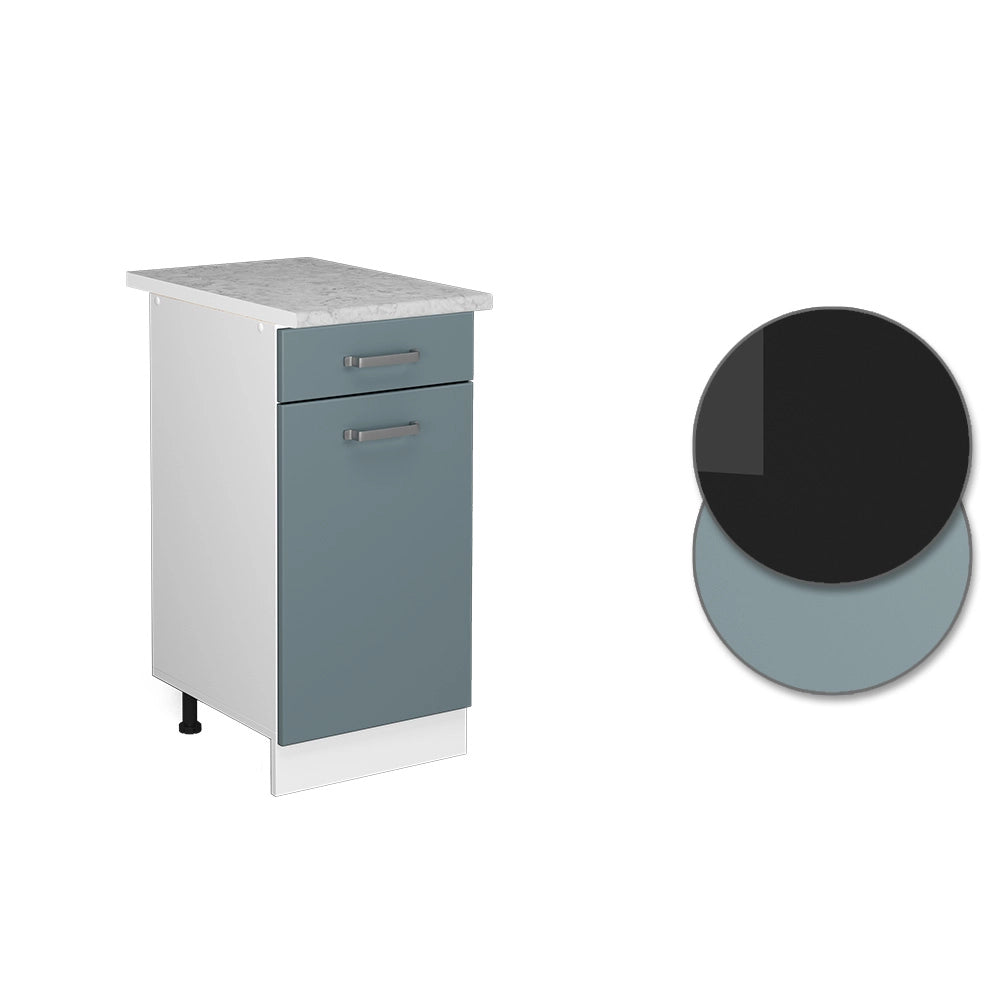 Vicco Base universale Grigio-blu 40 cm con cassetto, con piano di lavoro