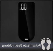 Ponderosimetro Digitale bilancia personale nera vetro resistente display LED -180 kg
