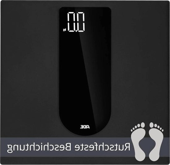 Ponderosimetro Digitale bilancia personale nera vetro resistente display LED -180 kg