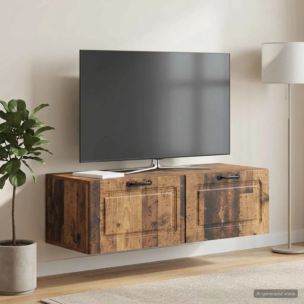 Mobile Porta TV da Muro Legno antico 98 x 41 x 30 cm 899383