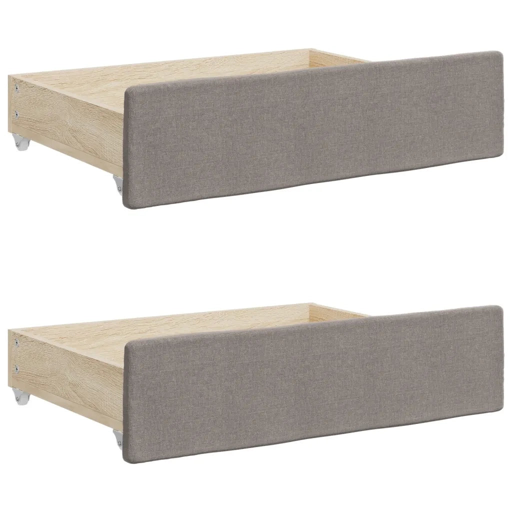 Divano Letto Estraibile con Cassetti-Sofa Letto-Daybed Tortora 80x200 cm Tessuto 328021