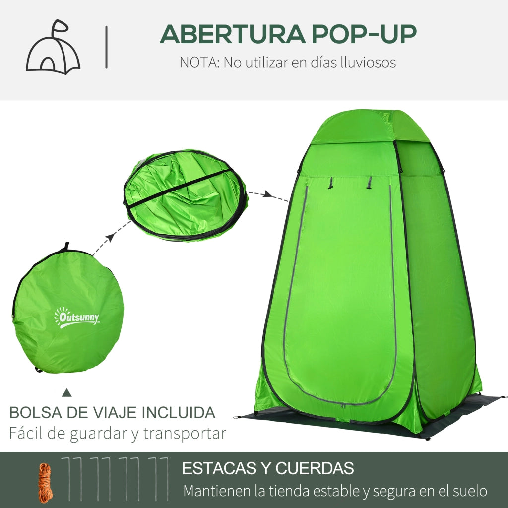 Cabina Doccia Portatile con Tenda e Custodia ¨C zephmum ¨C 126x124x189 cm Verde