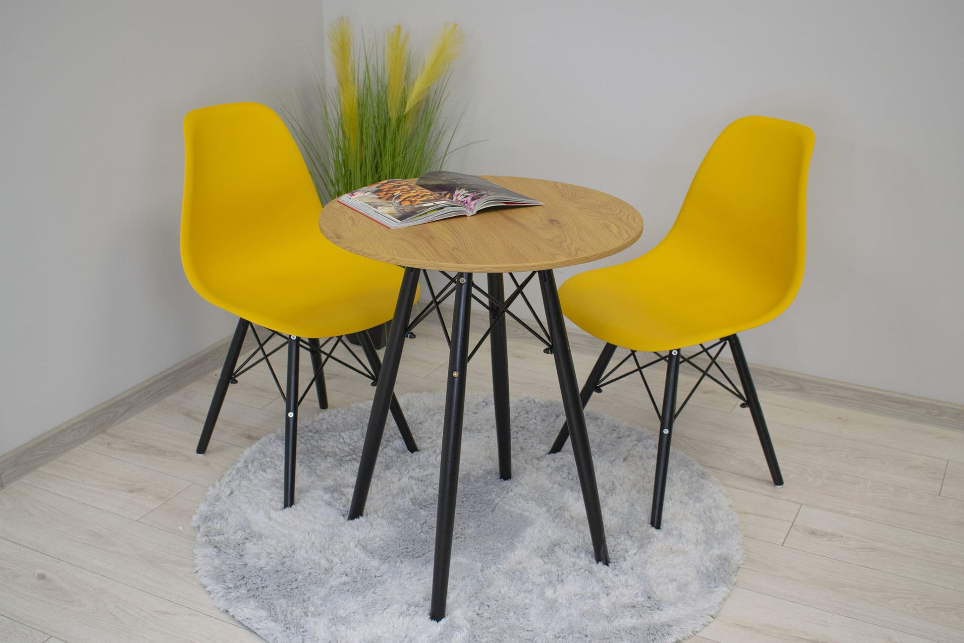 Tavolo rotondo VALORA KOVA 60 cm - Tavolo da pranzo moderno in rovere miele