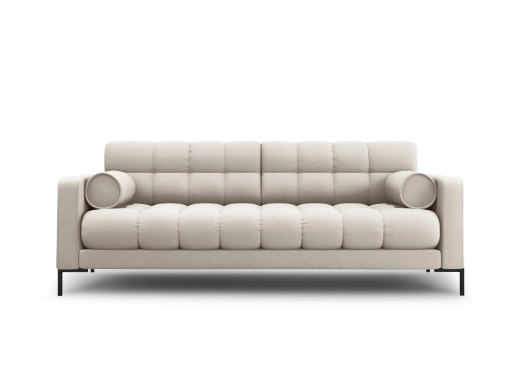 Cosmopolitan Design - Divano "Bali" 3 posti in tessuto strutturato beige 
