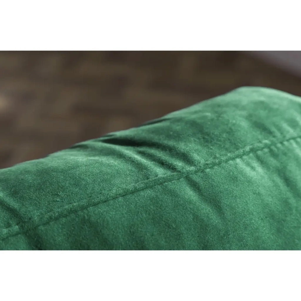 Divano ad angolo reversibile KOLIRI verde smeraldo - Divano design in velluto con pouf abbinato