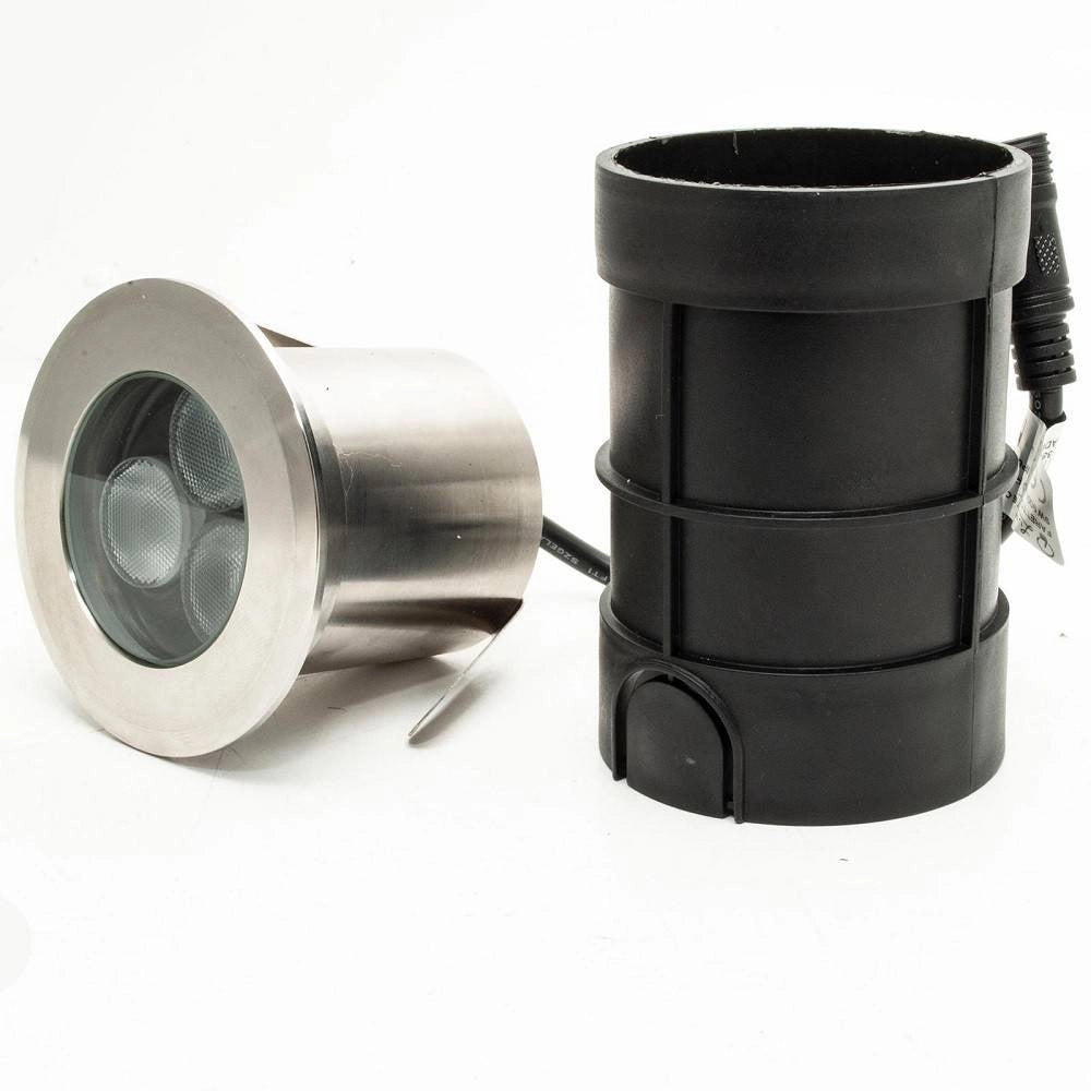 Trade Shop - Faretto Led 24v Rgbw Calpestabile Incasso 65mm Ip68 Segnapassi 9 W Rgb 4000k Dmx -