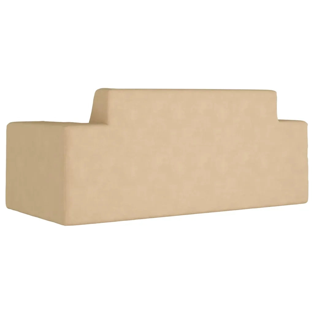Divano per Bambini a 2 Posti Crema in Morbido Peluche 4104781