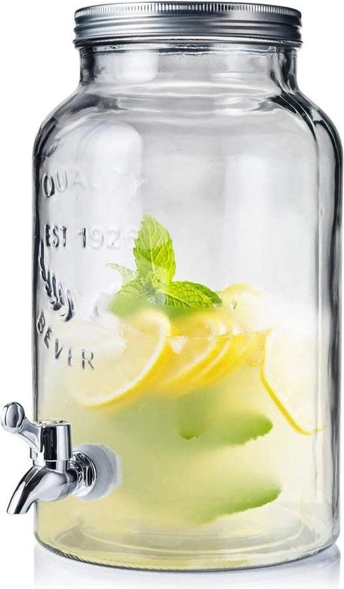 Dispensatore di bevande con rubinetto per limonata 5,5 L - bicchieri da cocktail retro