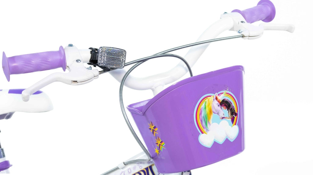 UNICORN ACADEMY 16", bicicletta per bambini, adatta ad etÃƒÂ  tra i 5 e i 7 anni, per altezza tra 105 e 135 cm, con