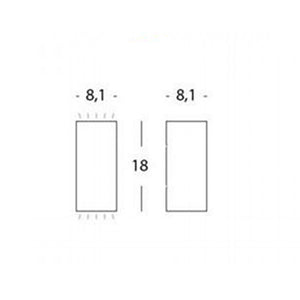 Applique Da Esterno Moderna Tower Alluminio E Vetro Grafite Led 6,6W 3000K