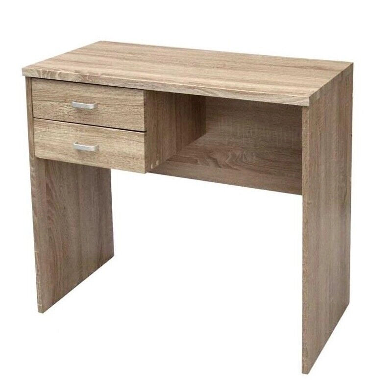 ERMES SCRIVANIA PER UFFICIO IN LEGNO CON 2 CASSETTI 80 X 40X 76 CM ROVERE