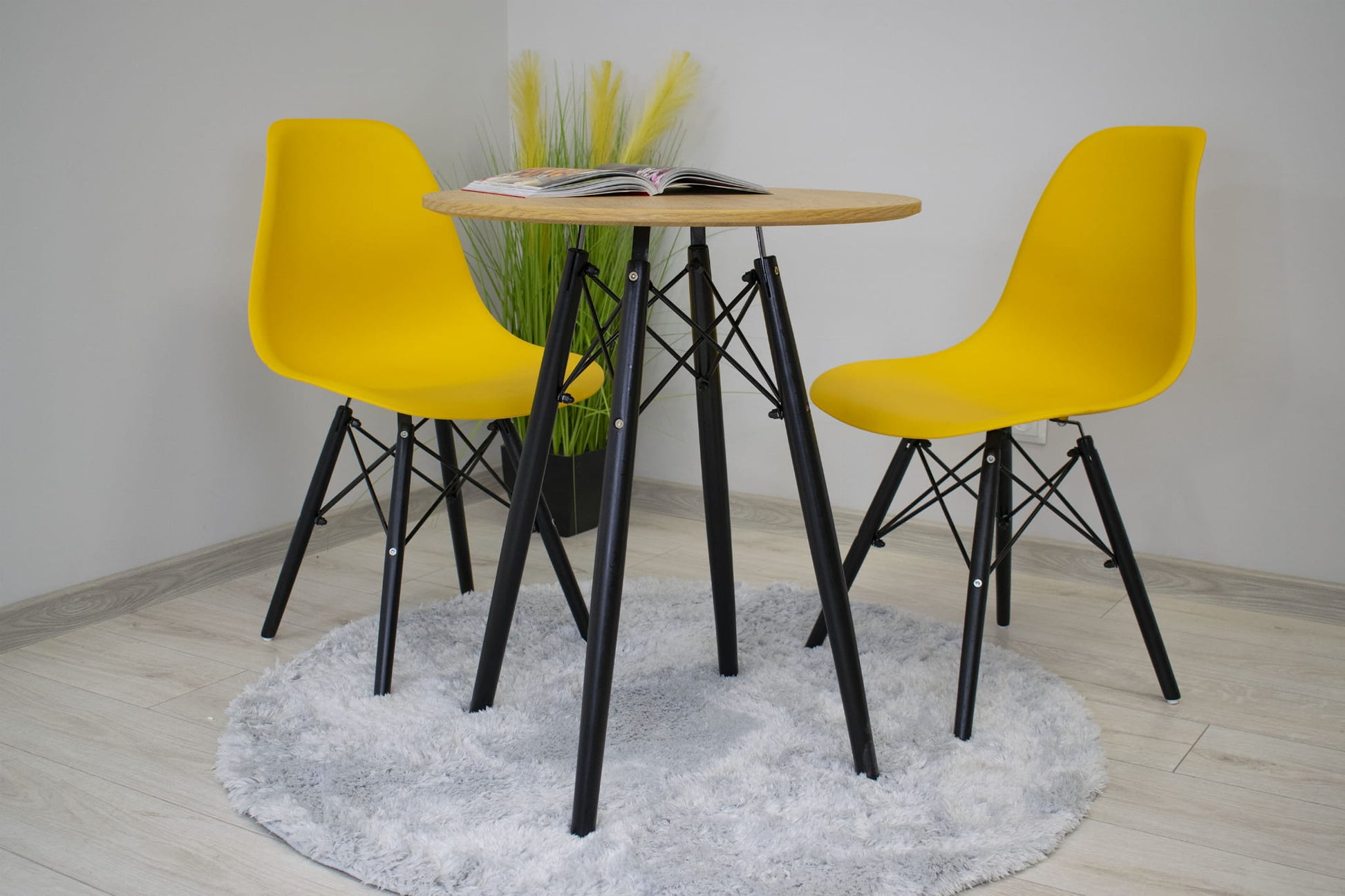 Tavolo rotondo VALORA KOVA 60 cm - Tavolo da pranzo moderno in rovere miele