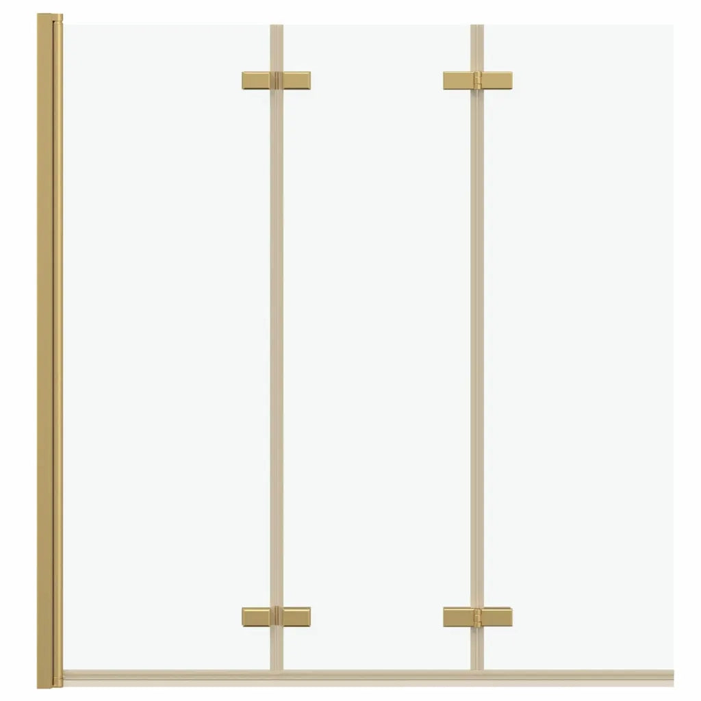 Involucro Doccia Oro 130 x 138 cm Vetro ESG e Alluminio