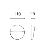 Segnapasso Moderno Geo Round Alluminio Grafite 3W Led 3000K