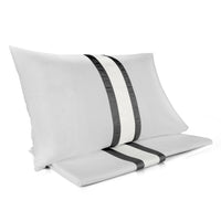 Copripiumino Matrimoniale con Lenzuola e Federe Mitera Polinesia Ostrica e Grisaglia