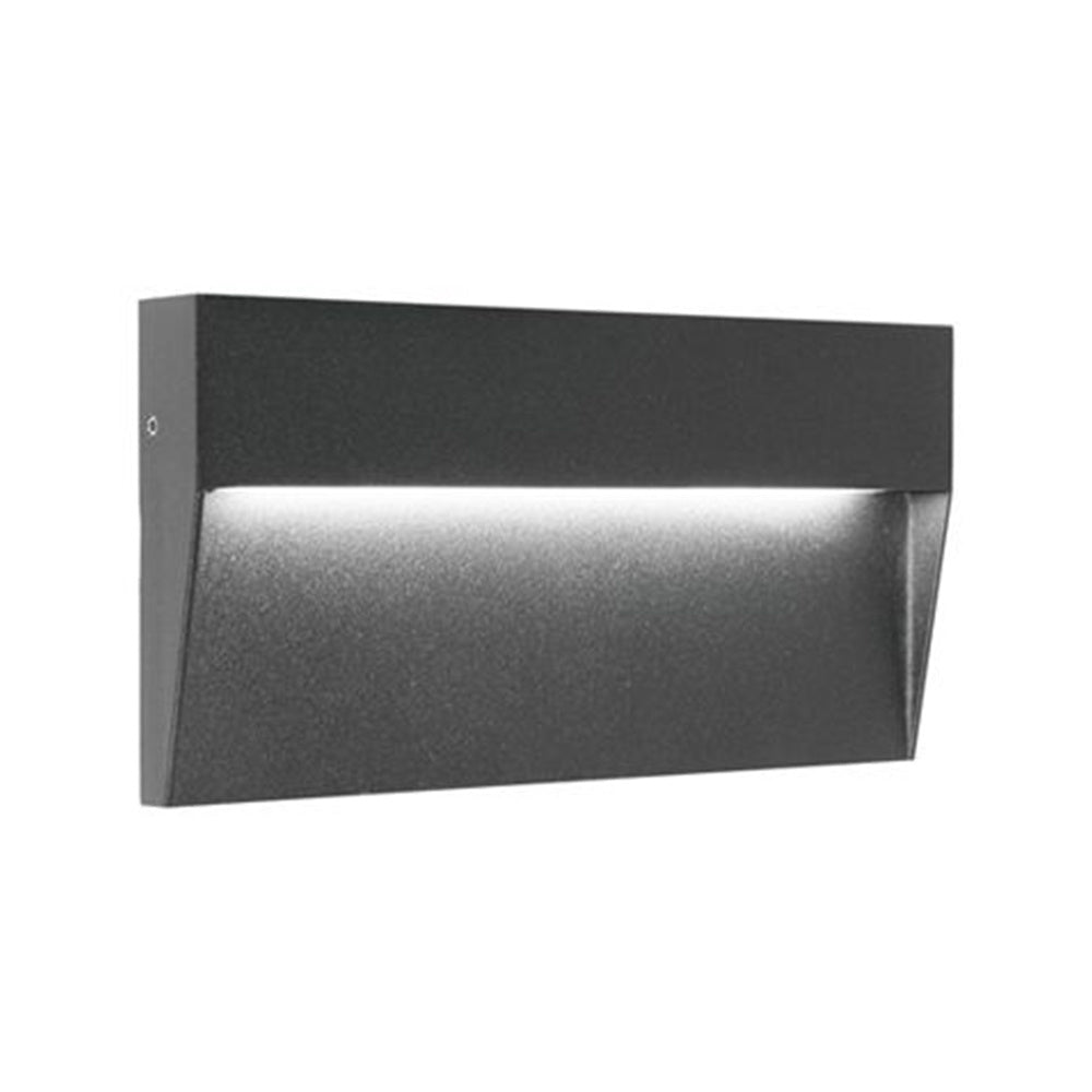 Segnapasso Rettangolare Moderno Geo Alluminio Grafite 6W Led 3000K