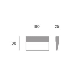 Segnapasso Rettangolare Moderno Geo Alluminio Grafite 6W Led 3000K