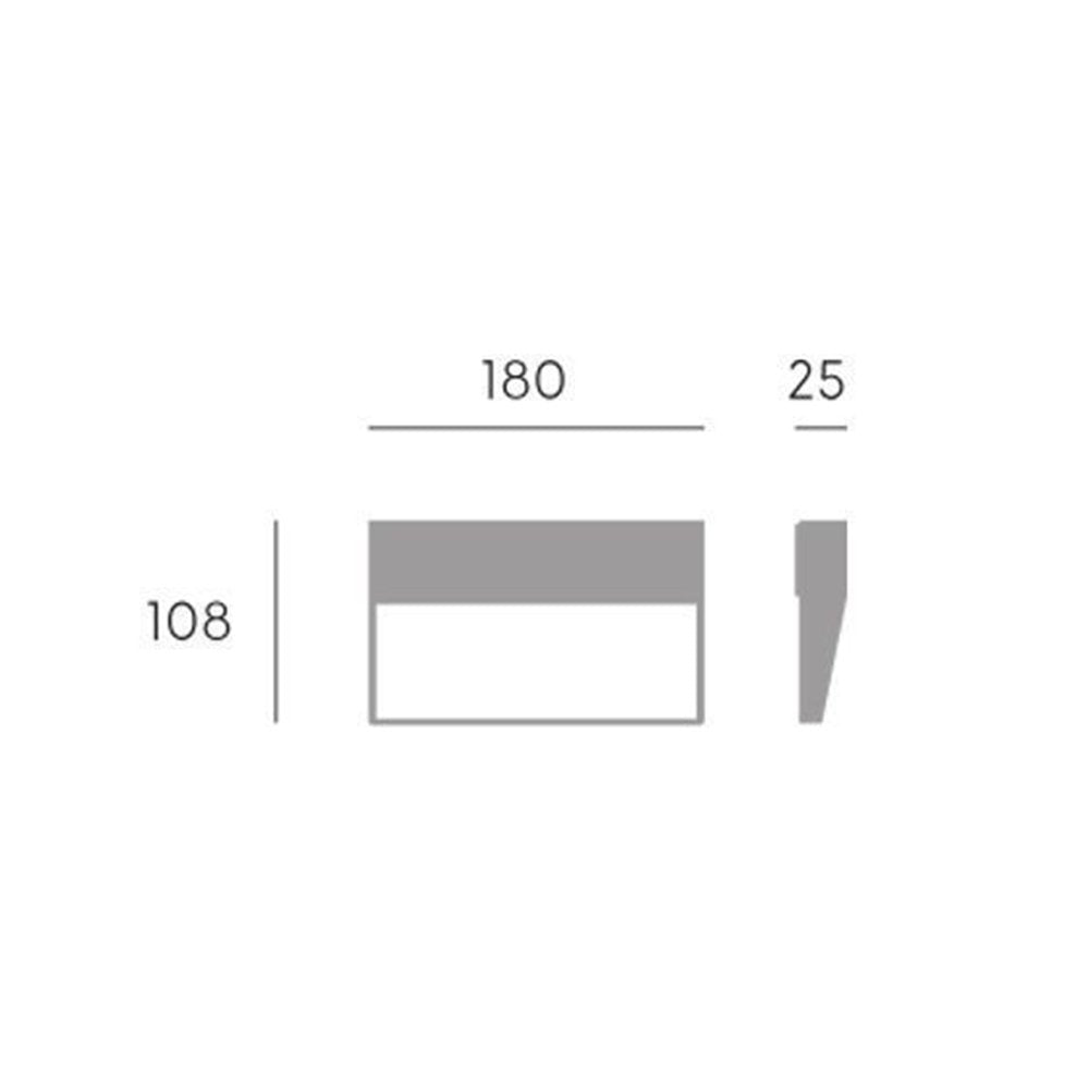 Segnapasso Rettangolare Moderno Geo Alluminio Caffè 6W Led 3000K