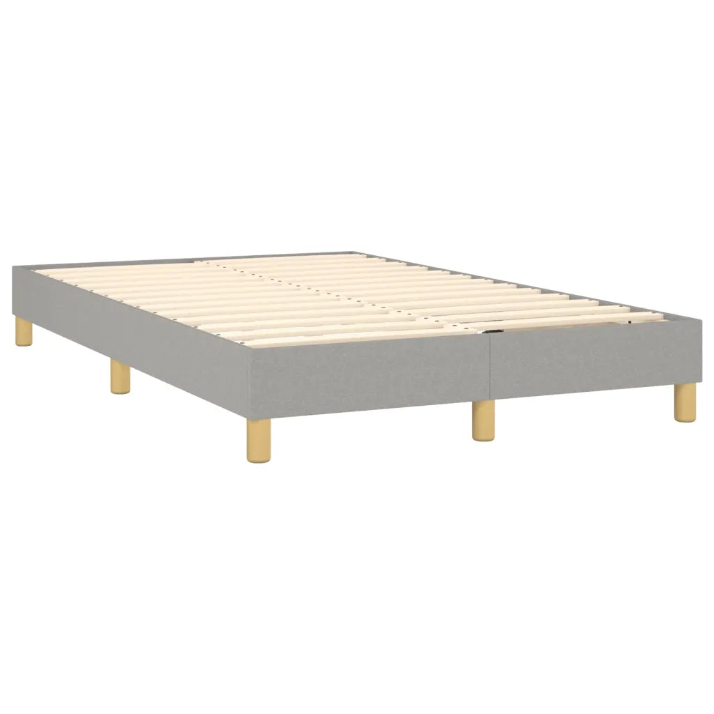 Giroletto a Molle con Materasso Grigio Chiaro 120x200cm Tessuto 3140601