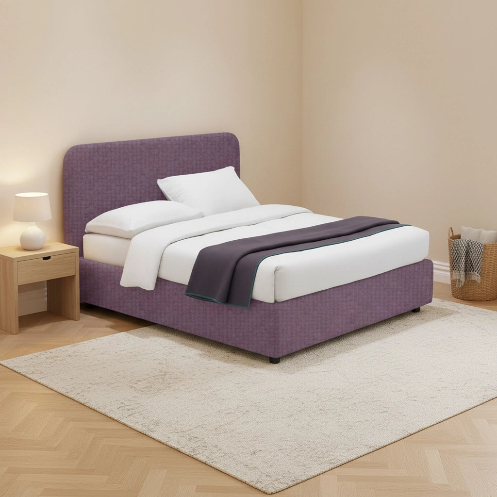 Telford, Letto Piazza e Mezza Sfoderabile Made in Italy, Viola Lilla